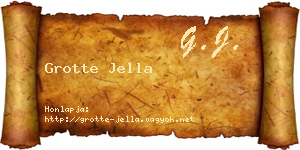 Grotte Jella névjegykártya